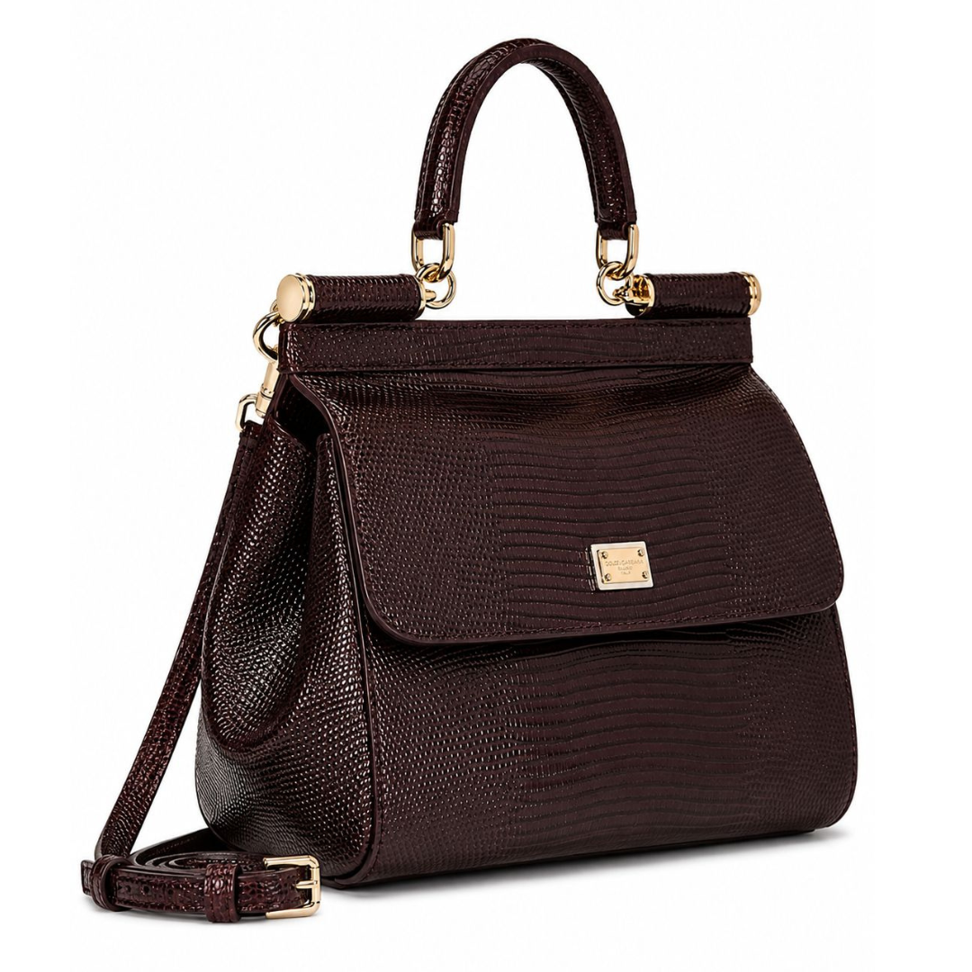 Dolce&Gabbana Sicily Small Handbag - Burgundy